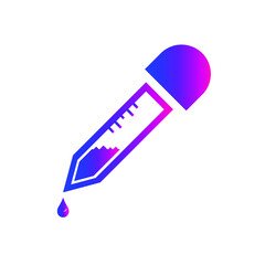 Chemistry dropper icon. Medicine, vector, illustration icon.