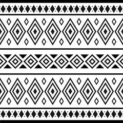 Black and white tribal ethnic pattern with geometric elements, traditional African mud cloth, tribal design. fabric or home wallpaper design