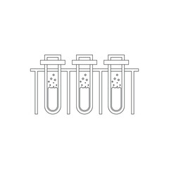 Test Tube Icon. Beaker, Flask, Chemistry Test Icon