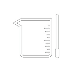 Measurement Cup Icon. Chemistry Lab, Chemical.