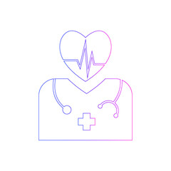 Doctor Icon | Health care, heartbeat, stethoscope.