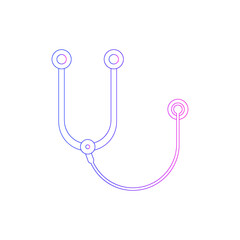 Stethoscope Icon. Doctor, hospital, medical, heartbeat.