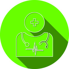 Doctor Icon | Health care, heartbeat, stethoscope.