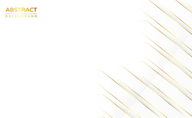 Modern professional luxury vector Abstract Technology business white and golden background wallpaper with lines and geometric shapes and shadows