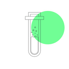 Test Tube Icon. Beaker, Flask, Chemistry Test Icon