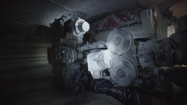 Tunnel Boring Machine working drilling mining underground