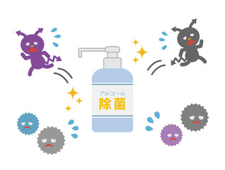 アルコールスプレーとウイルス