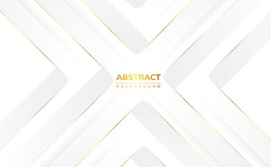 Modern professional luxury vector Abstract Technology business white and golden background wallpaper with lines and geometric shapes and shadows