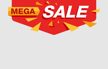 Mega Sale block for banner with special offer