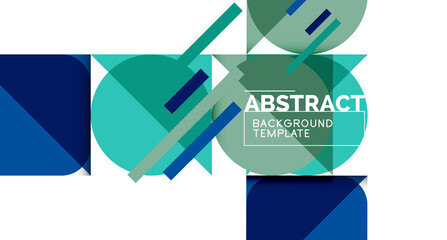 Clean minimal geometric abstract background with triangles and circles. Vector illustration for covers, banners, flyers and posters and other designs