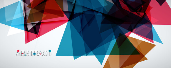 Geometric abstract background. Color triangle shapes. Vector illustration for covers, banners, flyers and posters and other designs