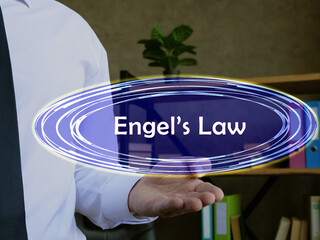 Business concept about Engel’s Law with inscription on the sheet.