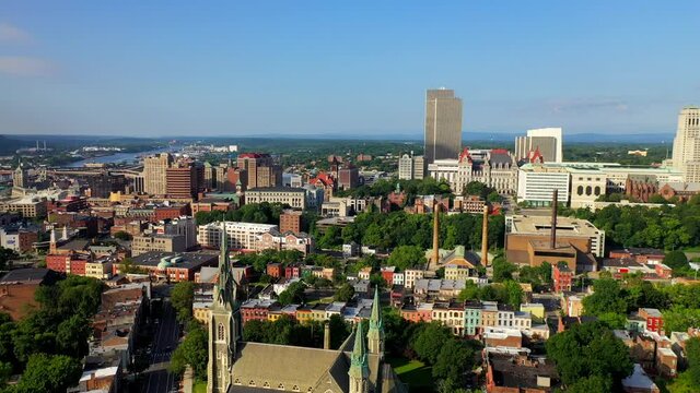 Pan View Left of the Downtown Albany Skyline Part 1