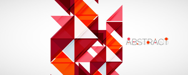 Set of vector triangle geometric backgrounds. Vector illustration for covers, banners, flyers and posters and other designs