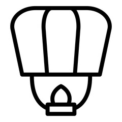 Chinese lantern icon. Outline chinese lantern vector icon for web design isolated on white background