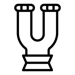 Water pipe icon. Outline water pipe vector icon for web design isolated on white background