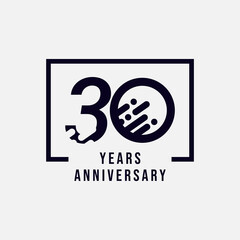 30 Years Anniversary Celebration Vector Template Design Illustration