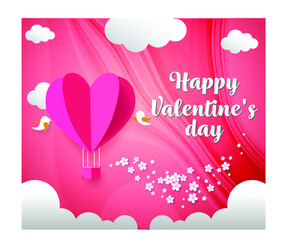 Valentines day background with heart pattern and typography of happy valentines day 