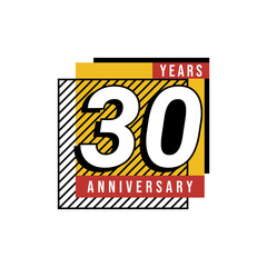 Obraz premium 30 Years Anniversary Celebration Vector Template Design Illustration