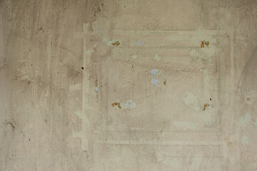 Texture of an old weathered light white painted wall in soft light. Stock Photo.