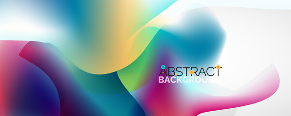 Fluid color gradient abstract background, trendy colorful wallpaper. Vector illustration for placards, brochures, posters, banners and covers