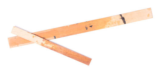 Old used stirring sticks