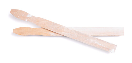 Old used stirring sticks