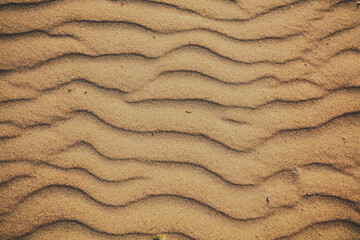 Abstract wavy sandy background. Beach sand texture