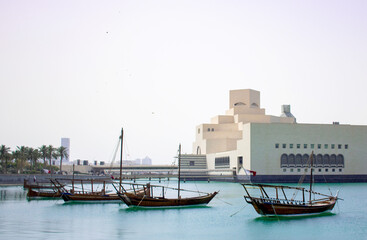 Obraz premium background image of qatar capital city