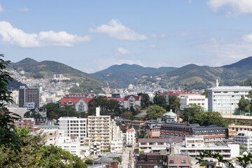 Obraz premium 南山手より長崎市街地東山手方面を望む