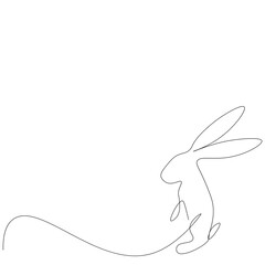 Obraz premium Easter bunny drawing, vector illustration