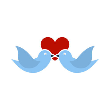 Dove With Heart Icon