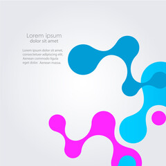 Abstract blue geometric background. Medical research