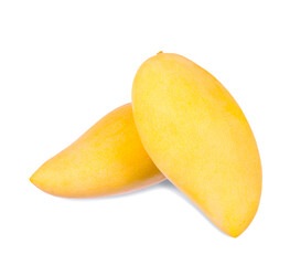 Yellow mango   isolated on a white background