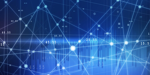 2d rendering Stock market online business concept. business Graph 
