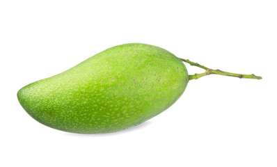 Green mango on a white background