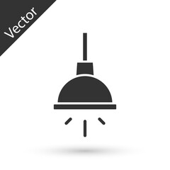 Obraz premium Grey Chandelier icon isolated on white background. Vector.