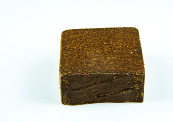 Fragrant organic handmade soap on a light background. Copy space for text, design.