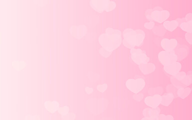 Valentine day pink hearts on pink background.