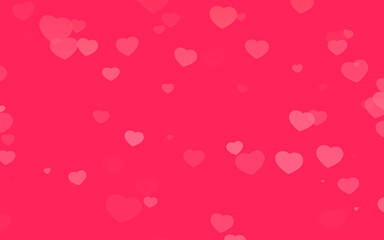 Valentine day pink hearts on pink background.