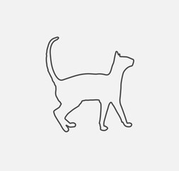 the cat icon. vector illustration