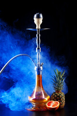 Fruit flavor hookah isolated on black background