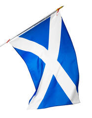 National flag of Scotland isolated on white background
