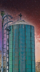 silo with universe background