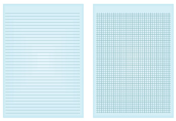 Lines and squares sheet paper. vector