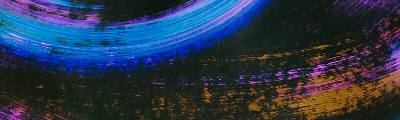 Fototapeta na wymiar Neon Template. Funky Oil Painting. Neon Dirty
