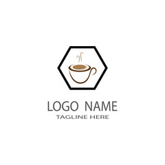 Coffee cup Logo Template vector icon design