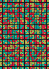 Fototapeta premium Abstract Geometric Pattern generative computational art illustration