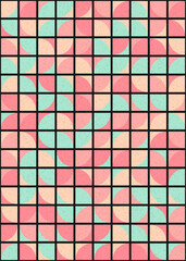 Abstract Geometric Pattern generative computational art illustration