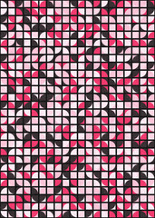 Fototapeta premium Abstract Geometric Pattern generative computational art illustration